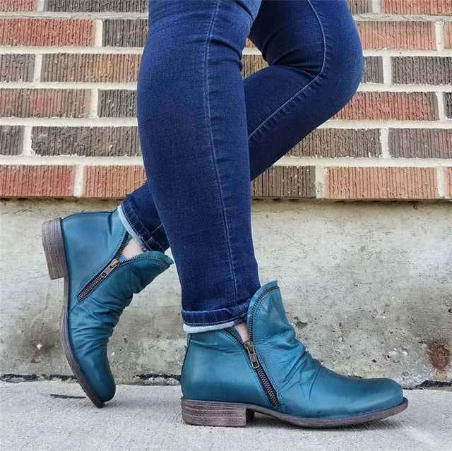 GR - Women's Zipper Ankle Boots