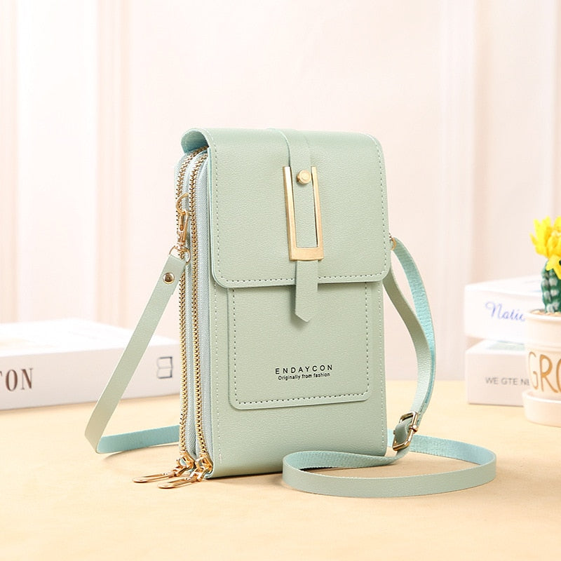 GR Leather Smartphone Clutch | Women's Handbag with Touchscreen Window