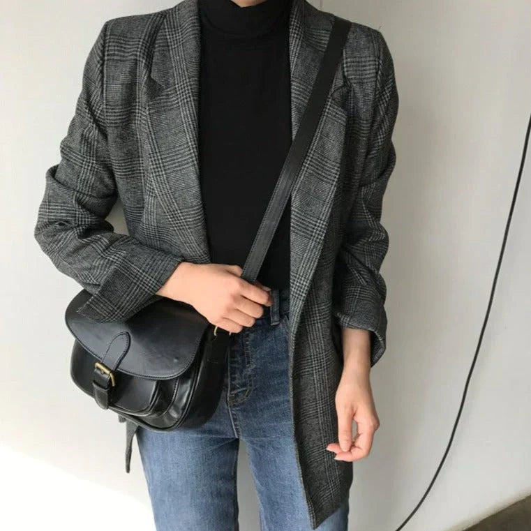 GR | blazer with checked jacket