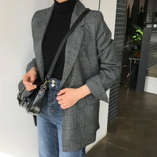 GR | blazer with checked jacket