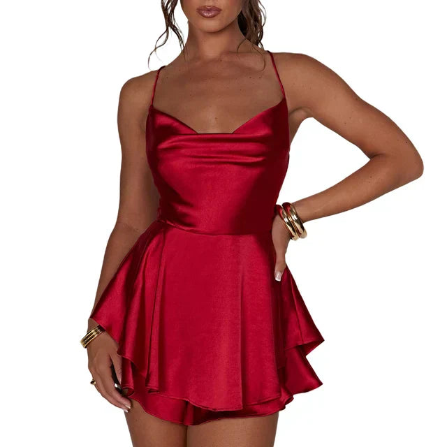 Elegant satin jumpsuit