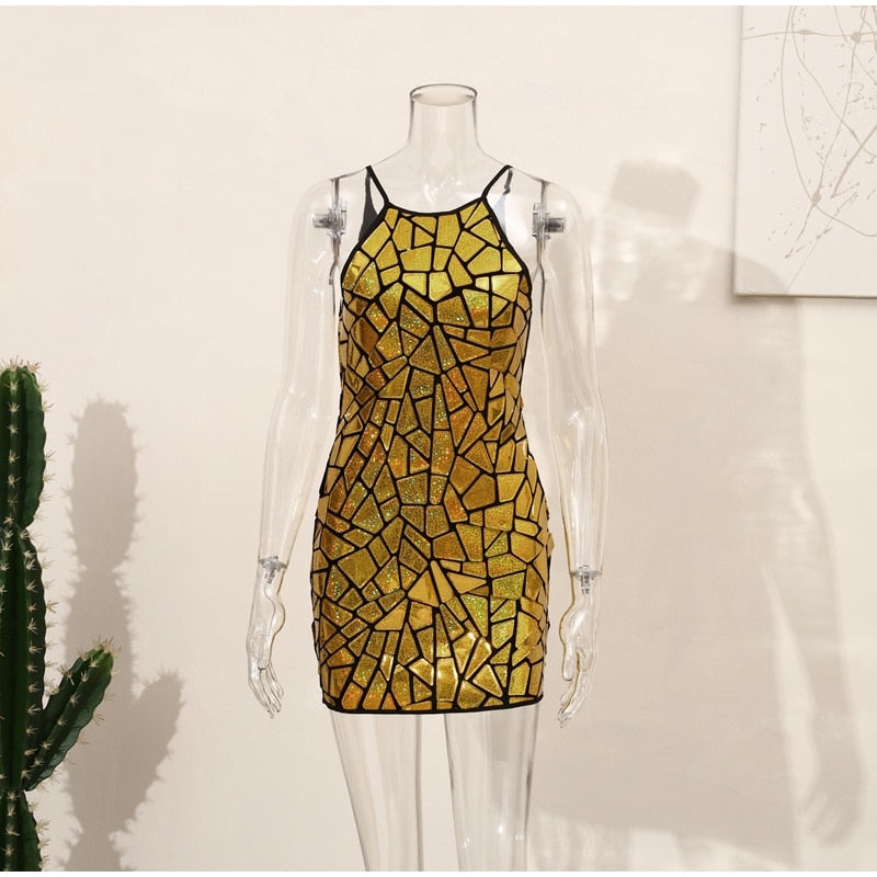 GR | Steh einfach da und starre Minikleid