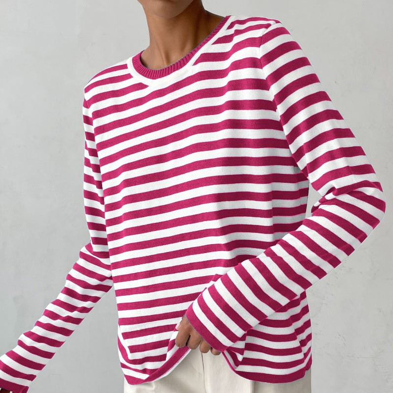 GR | Long-sleeved top with striped pattern