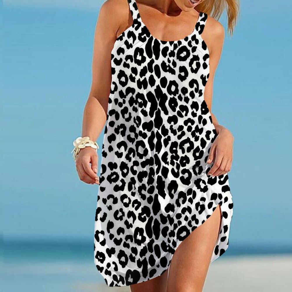 GR | Kleid Mit Wildem Leopardenmuster