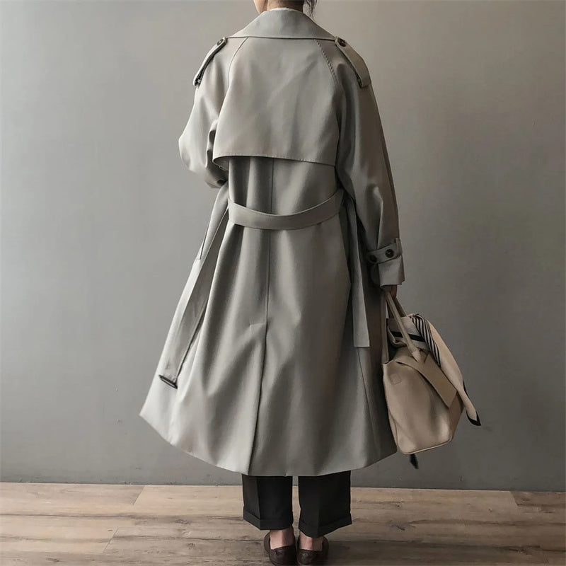 GR Classic Trench Coat for Women | Oversized Windbreaker, Double-Breasted