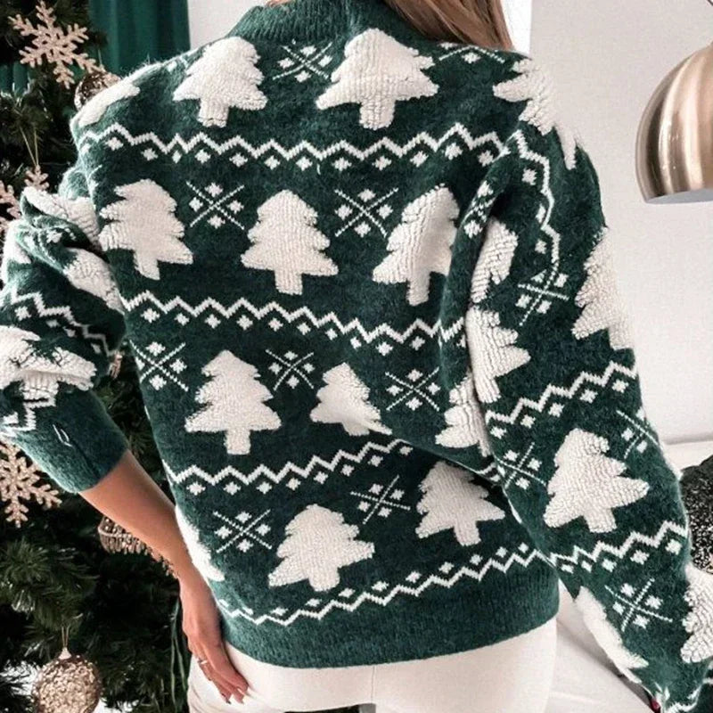 GR - Ugly Christmas Sweater - Knitted sweater with 3D Christmas tree print