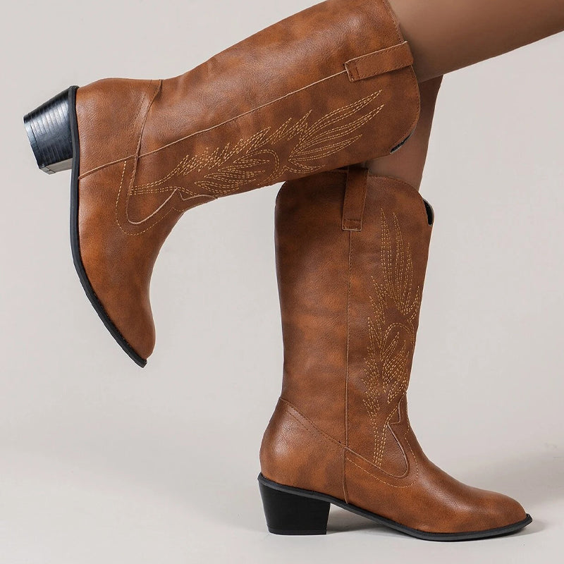 GR Cowboy Boots | High-quality women's boots with boho print