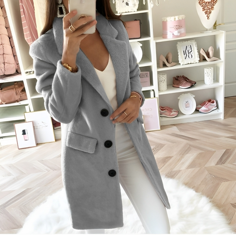 GR | Long Teddy Trench Coat for Women