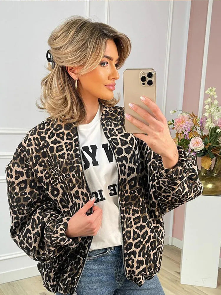 GR | Leopard print jacket for women 