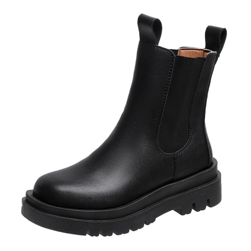 GR Women's Knight Boots - Knee-high retro-style boots with a sturdy heel
