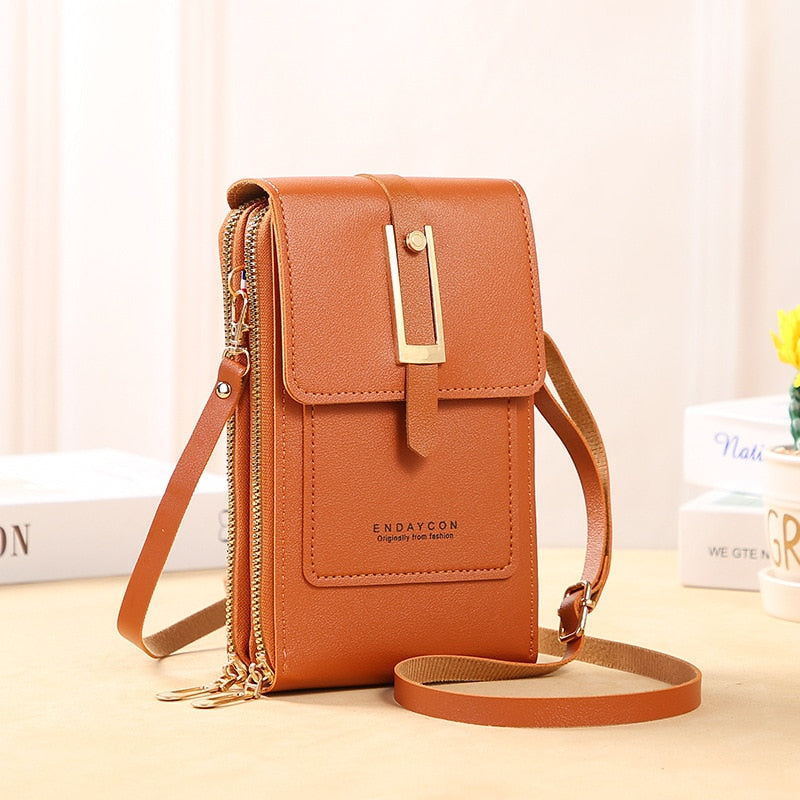 GR Leather Smartphone Clutch | Women's Handbag with Touchscreen Window