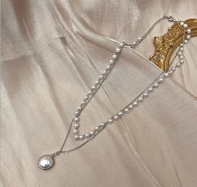 GR | Pearl Choker Heart Necklace for Women