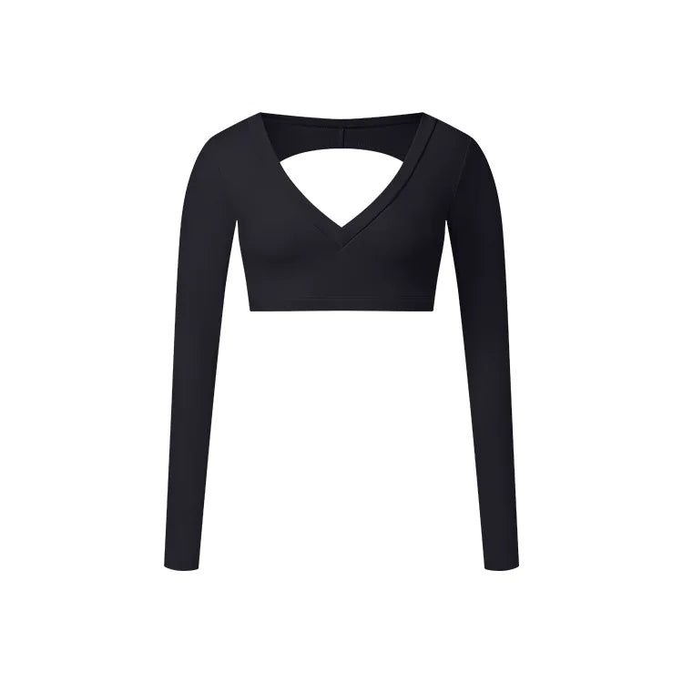GR | Women's long-sleeved sports top with V-neck