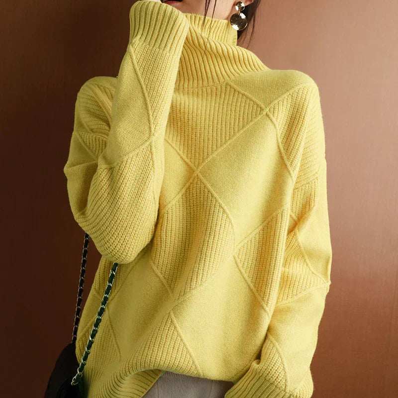 GR | ARGYLE ROLLNECK-PULLOVER