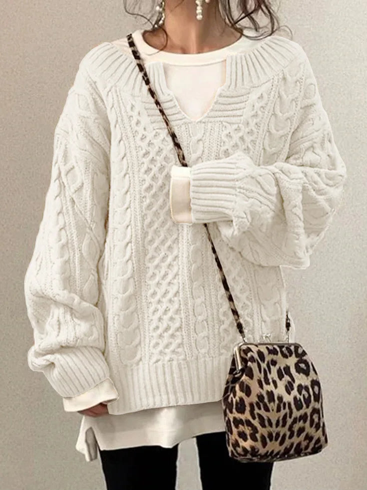 GR | Warmer Damenpullover | Gestrickt