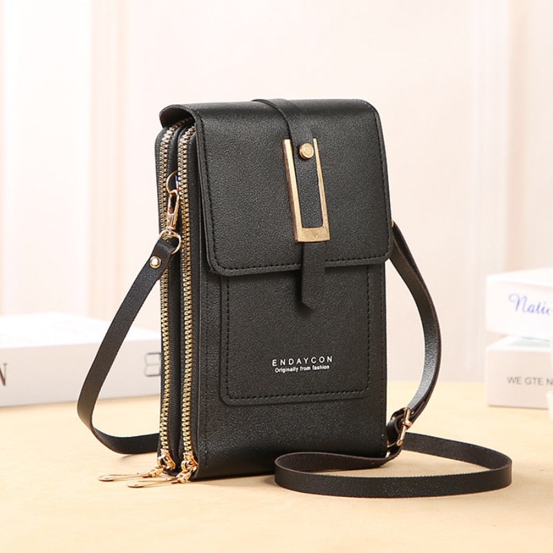 GR Leather Smartphone Clutch | Women's Handbag with Touchscreen Window