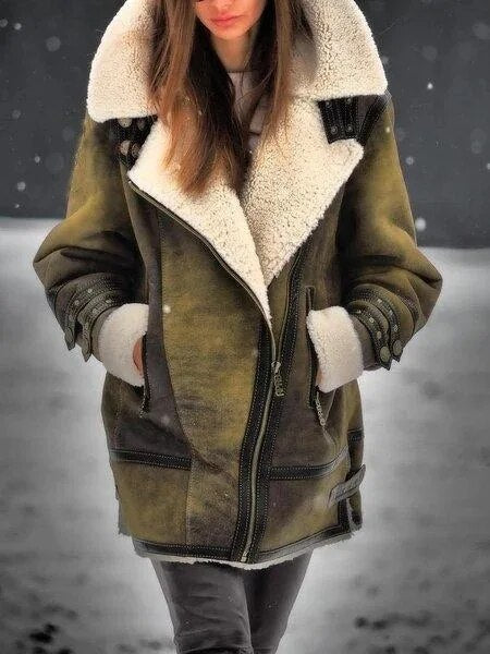 GR - Suede Sherpa Jacket for Women