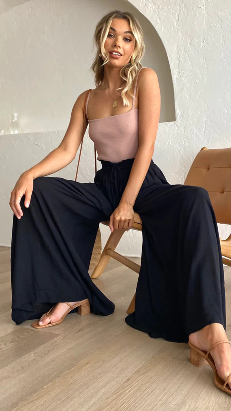 GR Cozy Summit Trousers | Women's Comfortable Pleated Wide-Leg Trousers