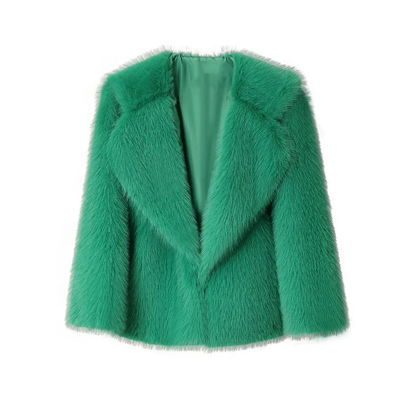 GR - Slim Faux Fur Coat