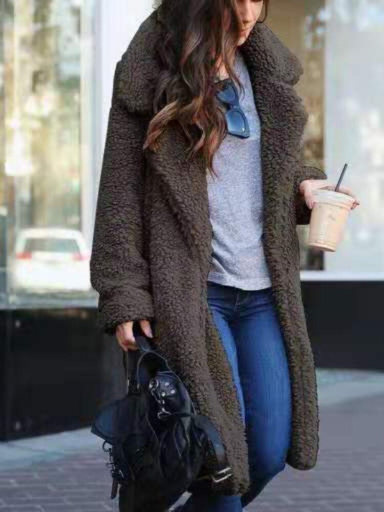 GR Hidden Pocket Teddy Coat