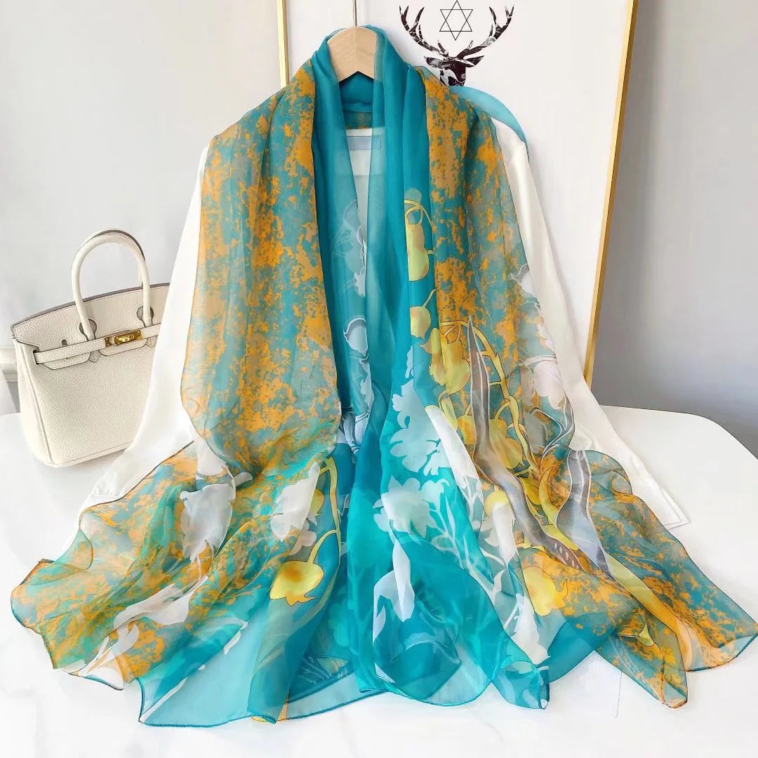 GR | Seidenschal Mit Elegantem Design Und Weicher Textur Für Kalte Tage Stil