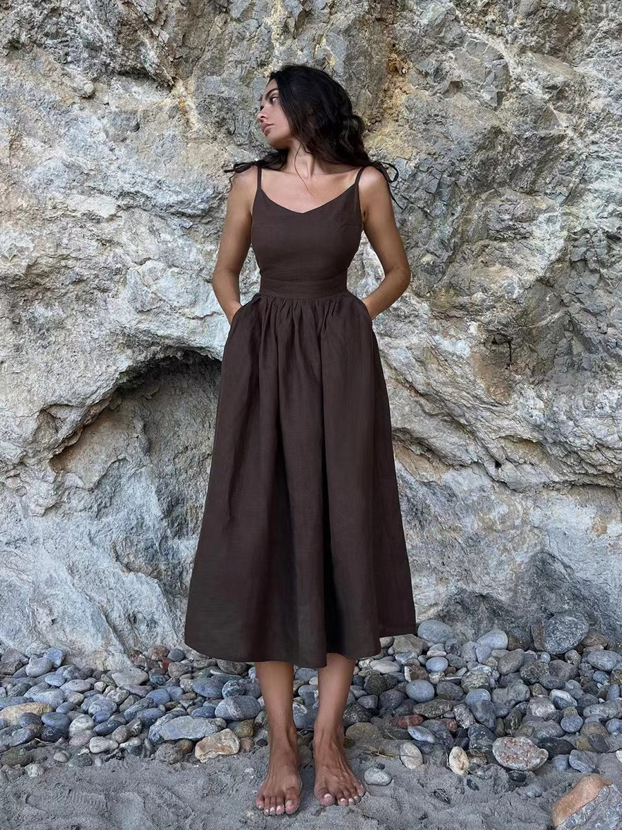 GR | Breathable Linen Summer Dress for Women