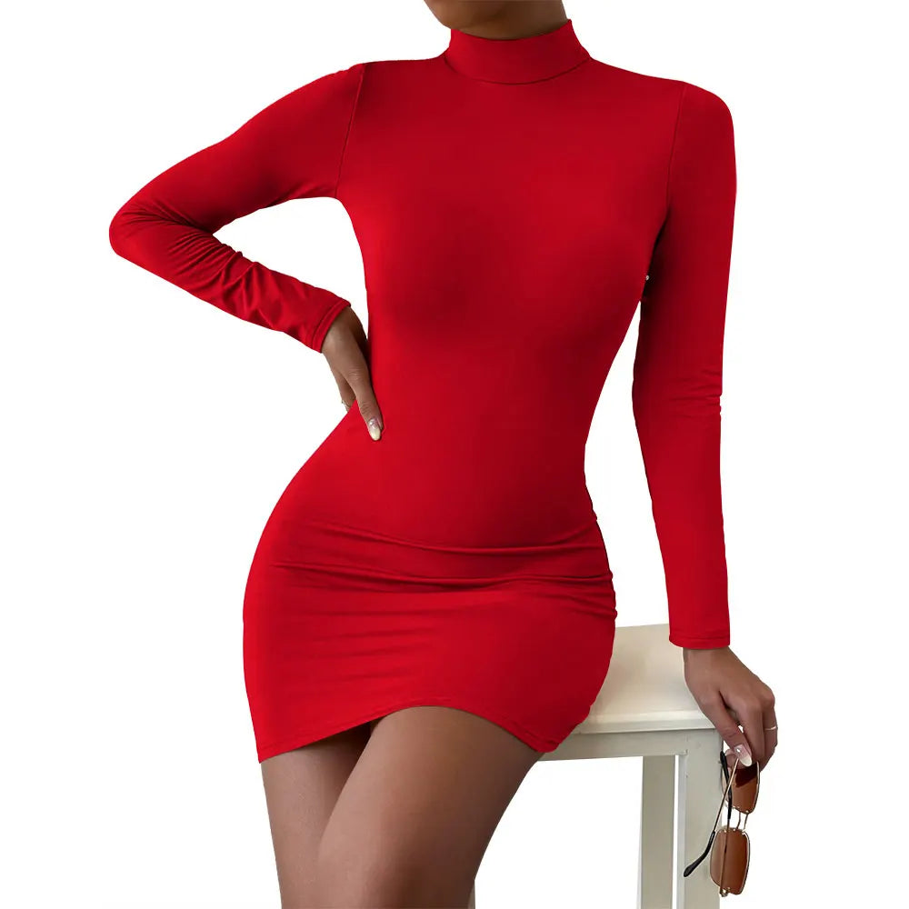 GR | Figurbetontes Minikleid Mit Langen Ärmeln