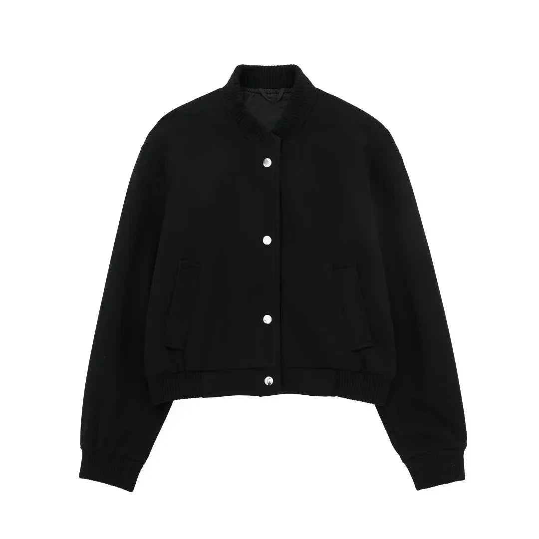 GR | Stylish cropped bomber jacket