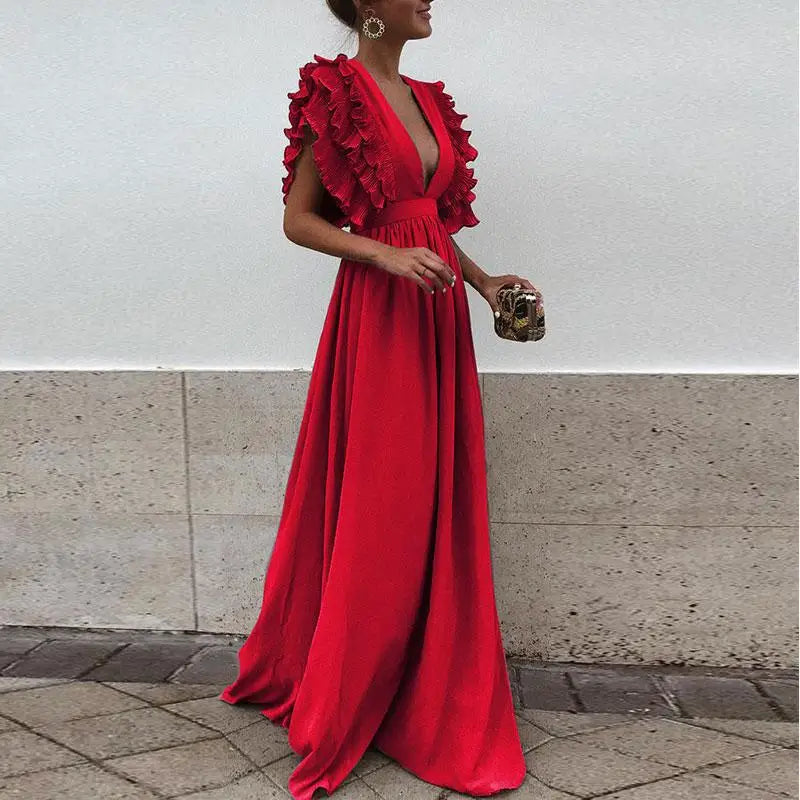 GR - Elegant dress with gathered sleeves