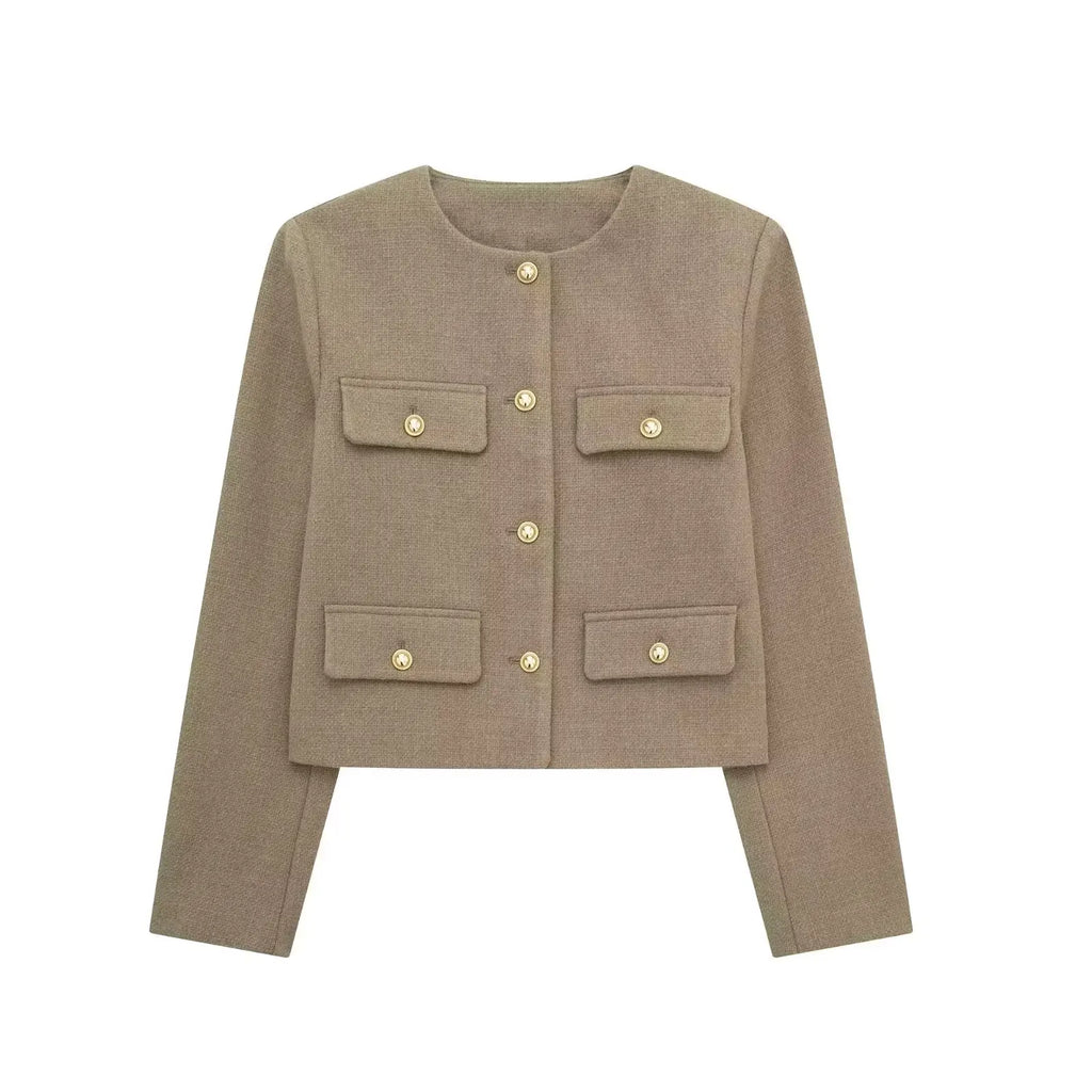 GR - Trendy Buttoned Short Blazer