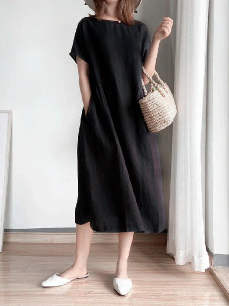 GR | Einfarbig Midi Kleid Aus