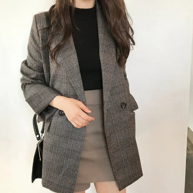 GR | blazer with checked jacket
