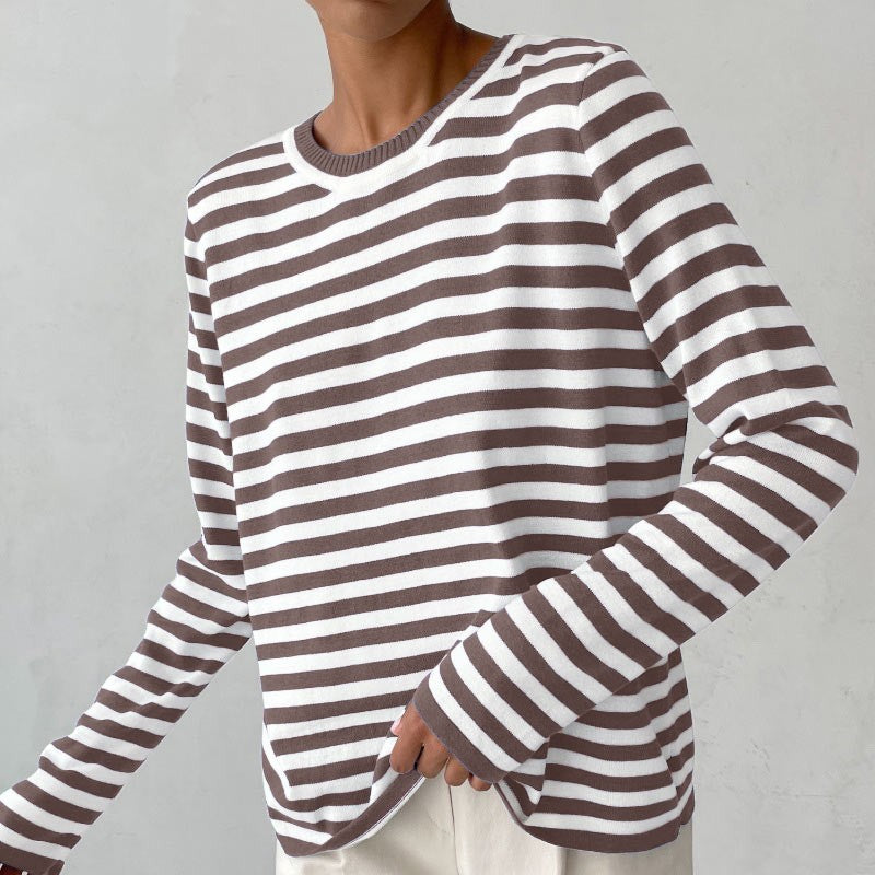 GR | Long-sleeved top with striped pattern