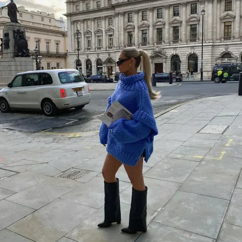 GR | Oversized sweatshirt with turtleneck