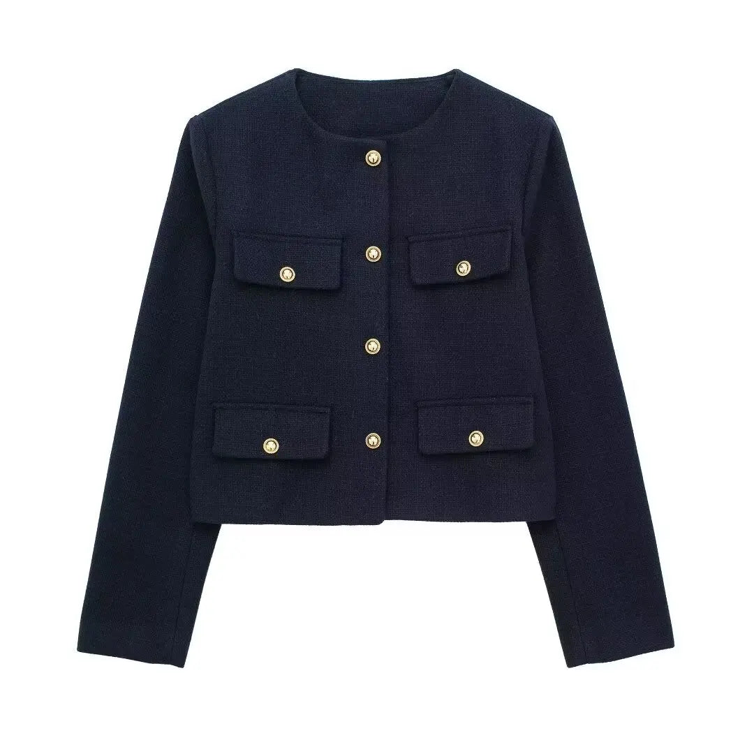 GR - Trendy Buttoned Short Blazer