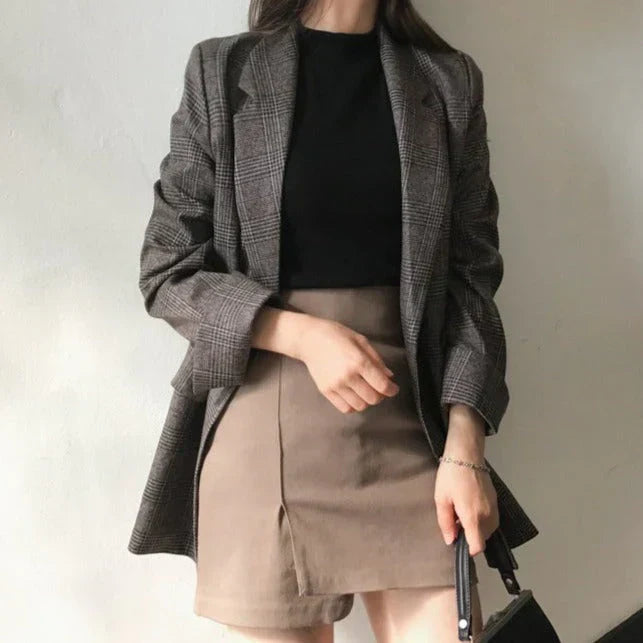 GR | blazer with checked jacket