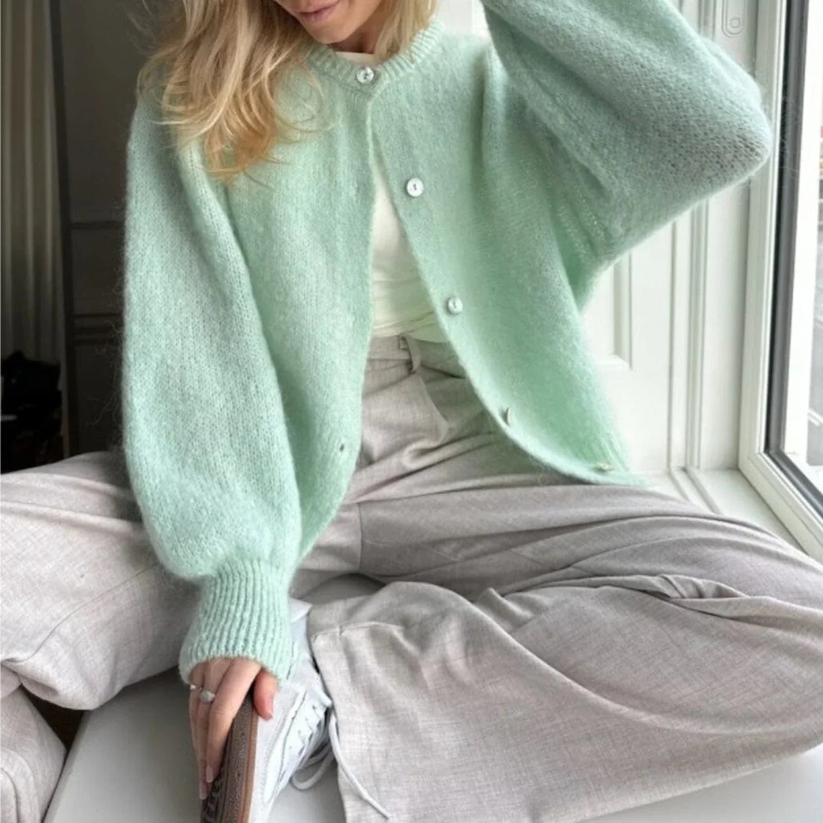 GR | Long-sleeved knit cardigan