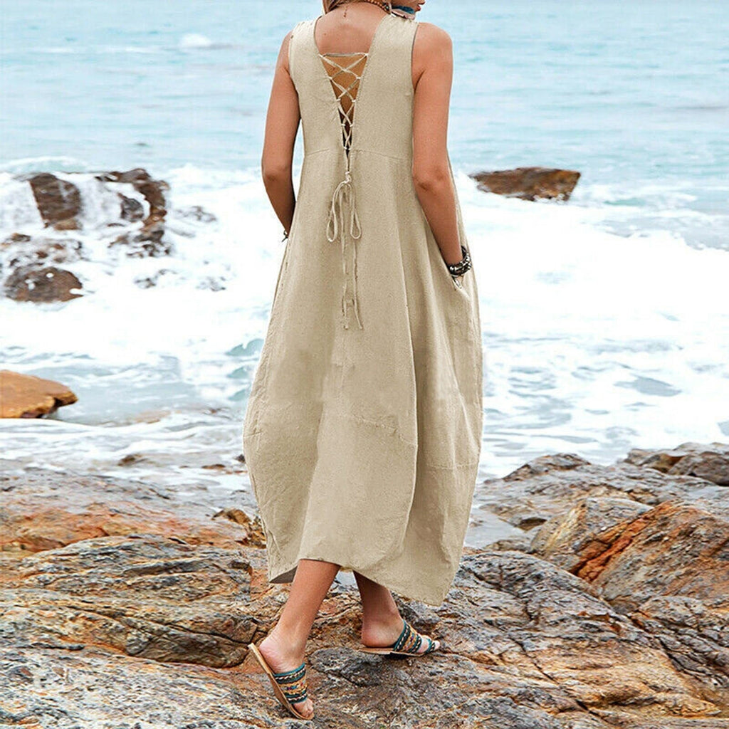GR | Lange, Sommerkleid für Den Alltag