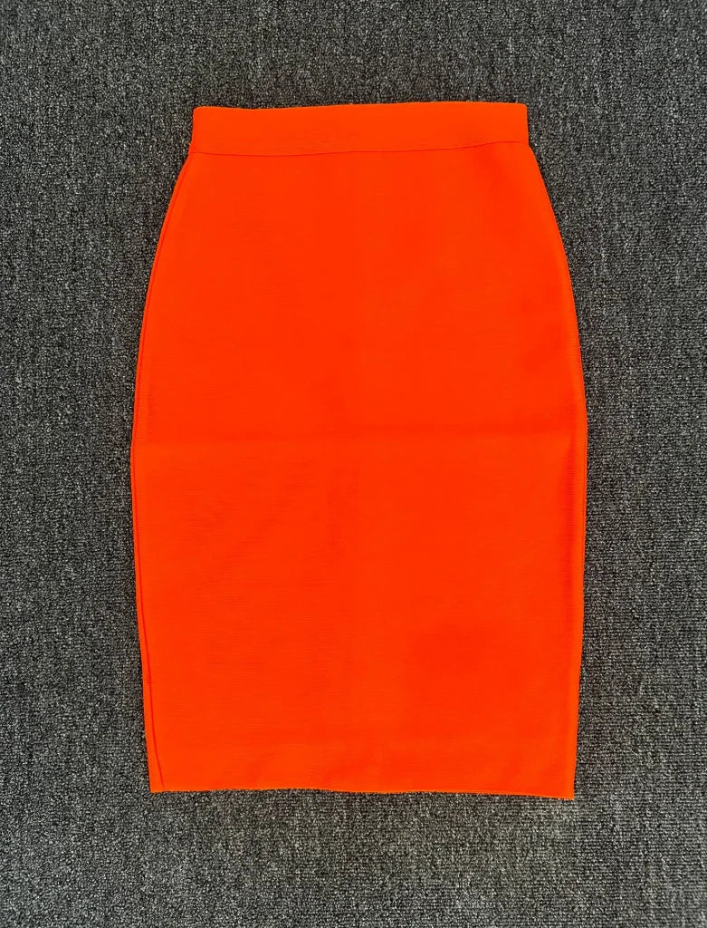 GR | Women's New Rayon Bandage Skirt Elegant Pencil Skirt Famous Sexy Club Party Clothing Vintage Vestios