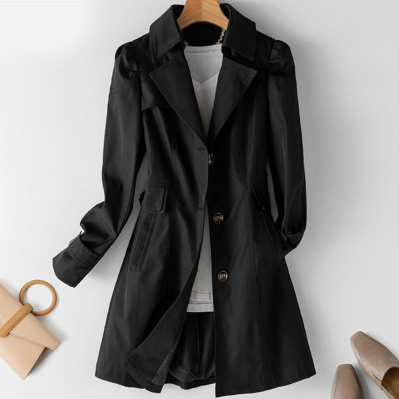GR Women's Trench Coat | Autumn 2023 Trend: Single-breasted mid-length trench coat for women