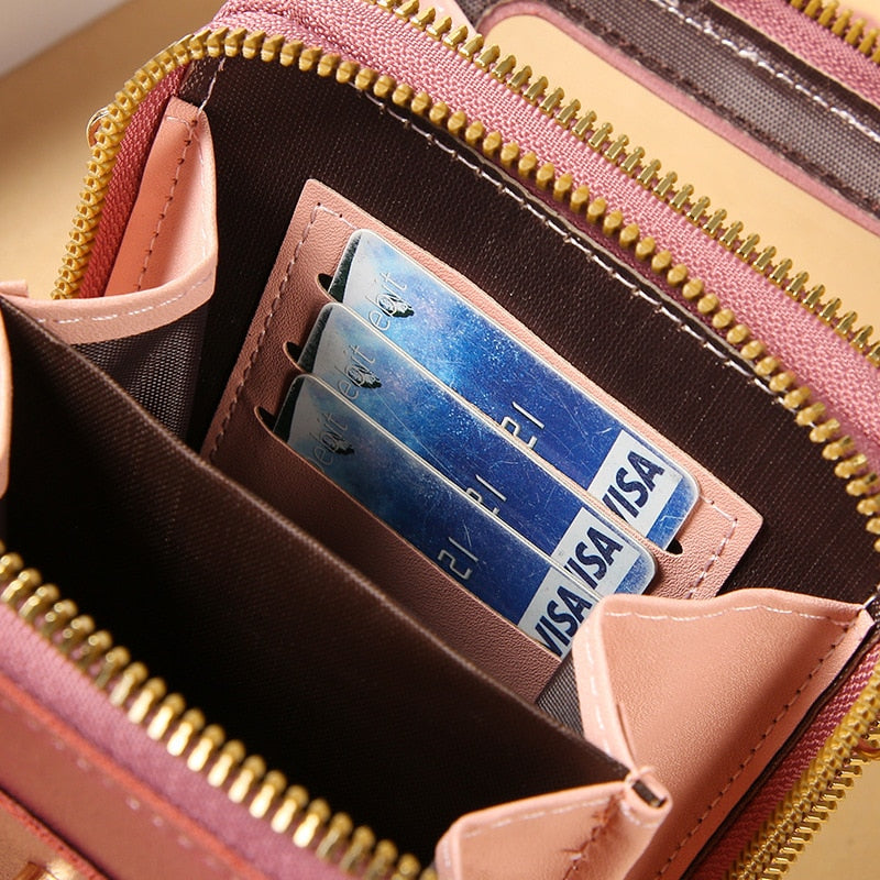 GR Leather Smartphone Clutch | Women's Handbag with Touchscreen Window