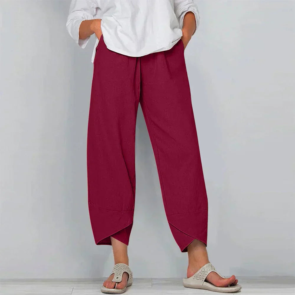 GR | Cotton-linen trousers for women