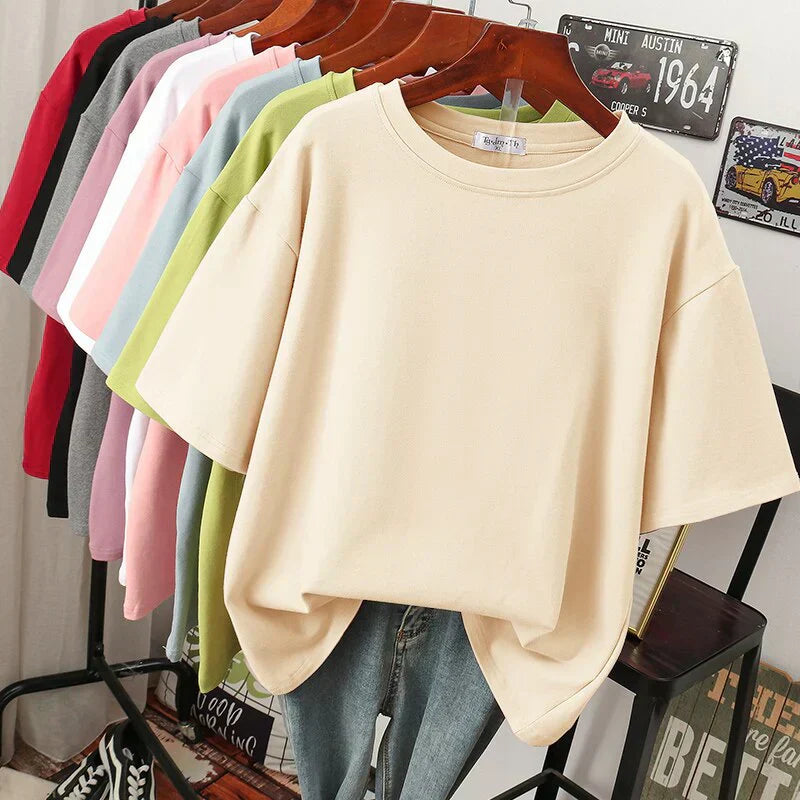 GR | Kuscheliges Baumwoll-Basic T-Shirt In Übergröße für Frauen