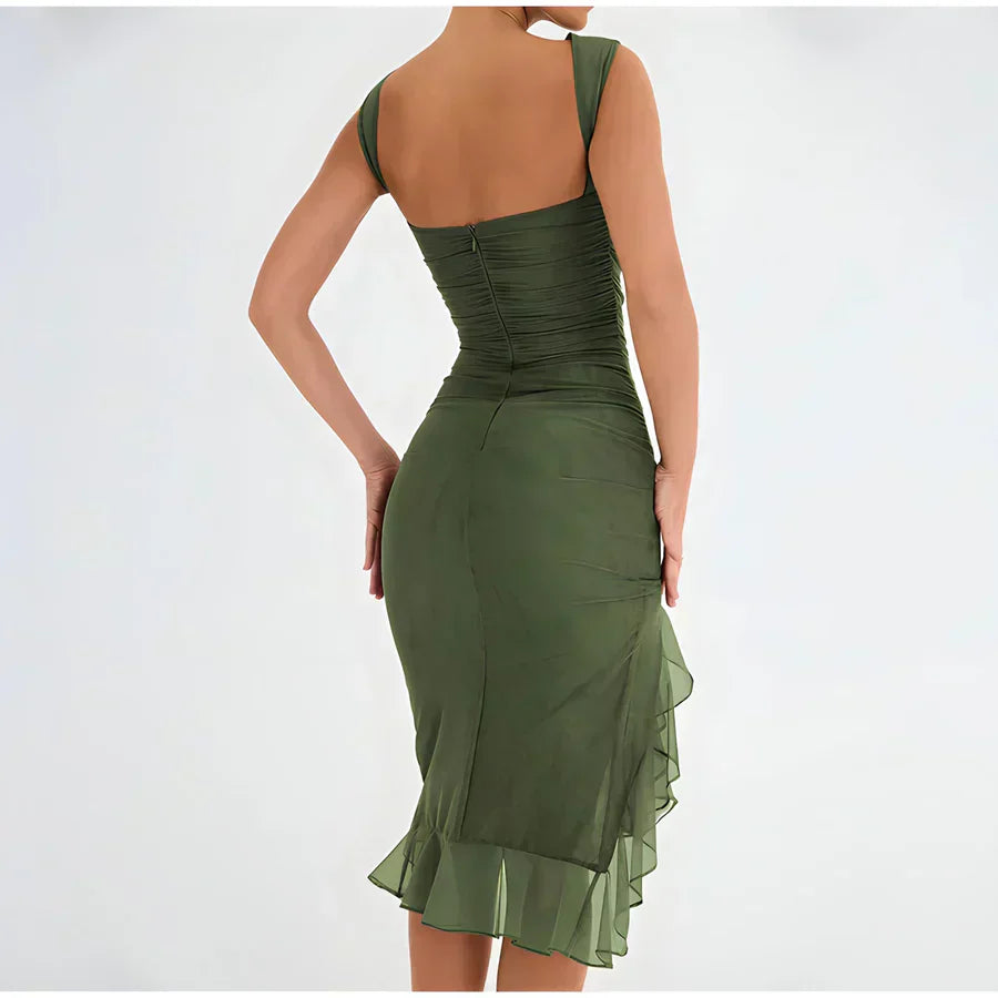 Amira™ | Midi dress with ruffles