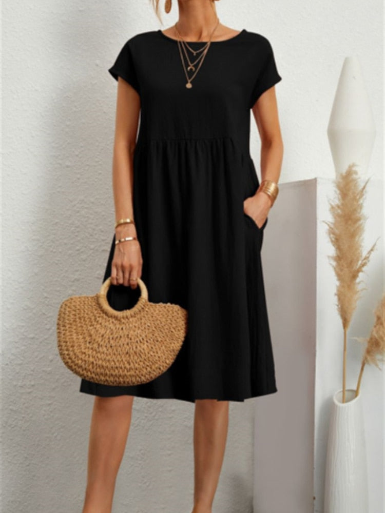 GR | Modisch Mittellanges Kleid Für Frauen