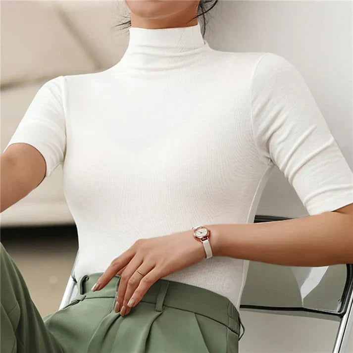 GR | Ultra-Dünner Nahtloser Rollkragenpullover