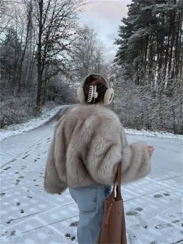 GR | Elegant faux fur coat for women – Luxurious look for cold days 