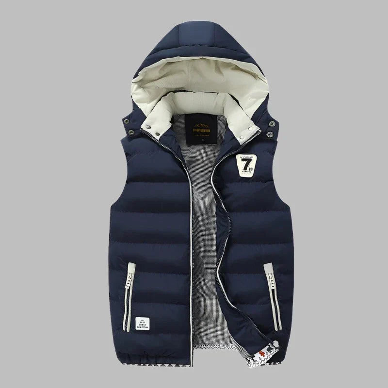 GR | Comfortable padded hooded jacket with zipper and pockets
