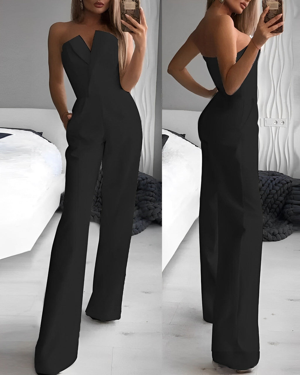 GR | Sleeveless V-neck jumpsuit for summer