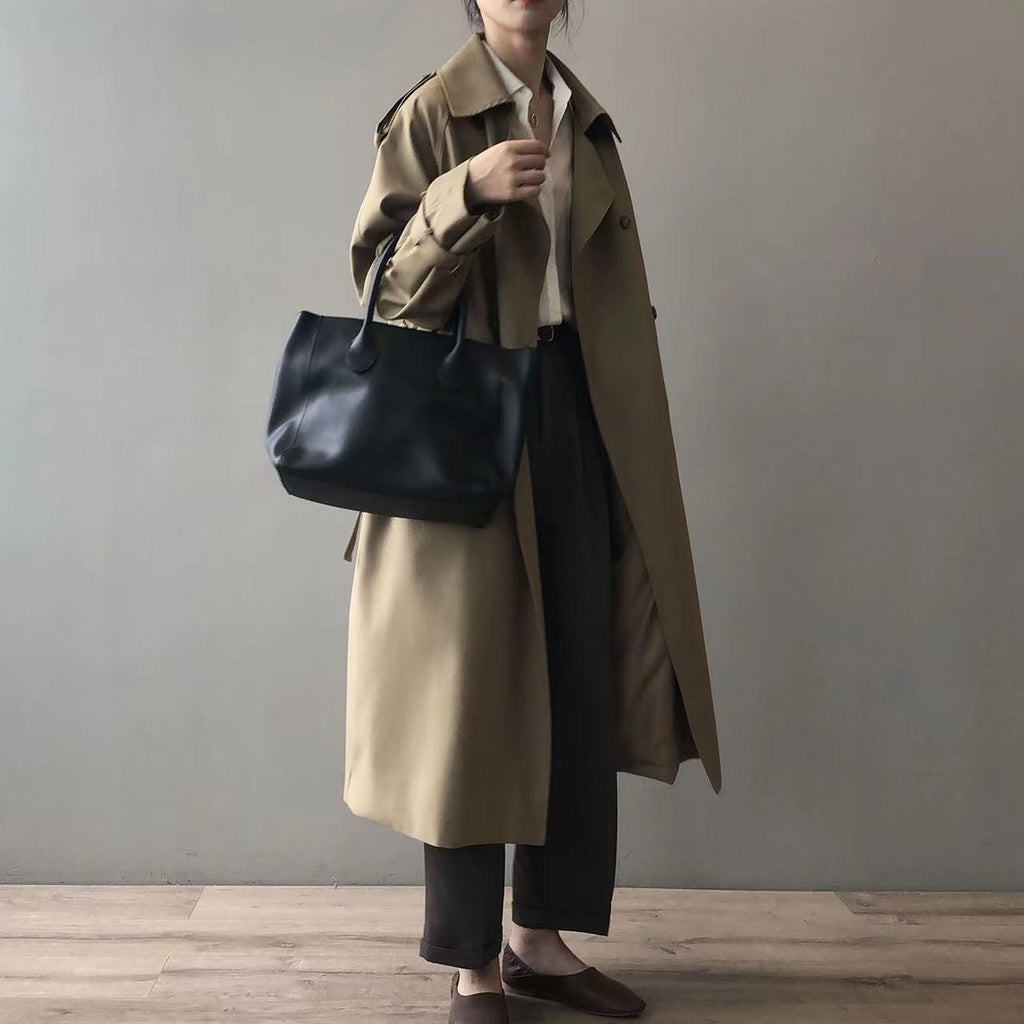 GR Classic Trench Coat for Women | Oversized Windbreaker, Double-Breasted